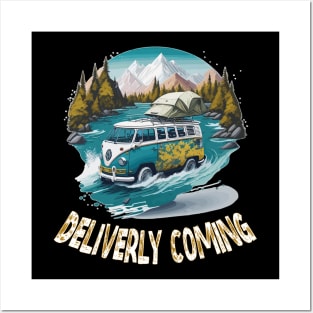 delivery coming funny design Posters and Art